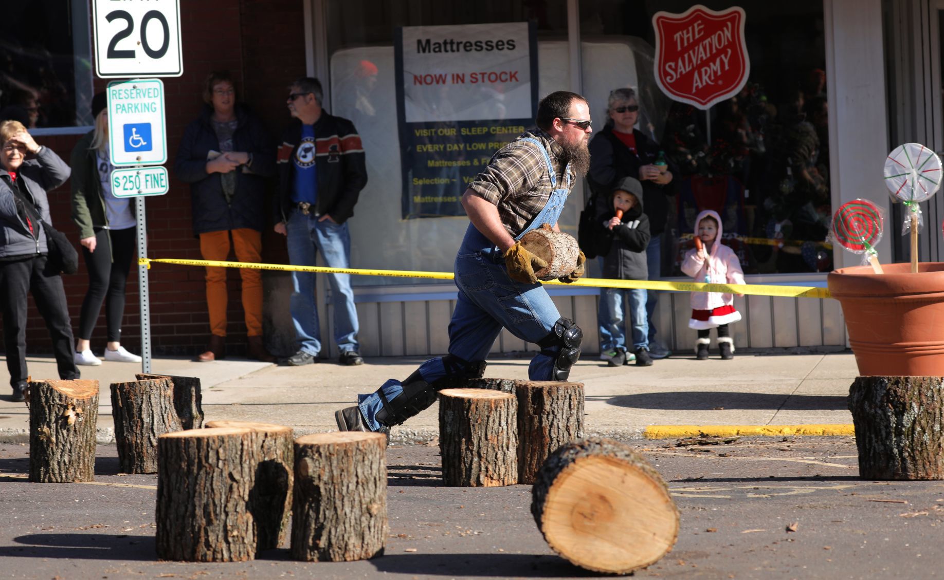 First-Ever Log Splitting Contest in downtown Hillsboro